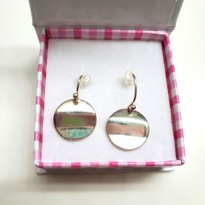 Sterling silver round dangle earrings